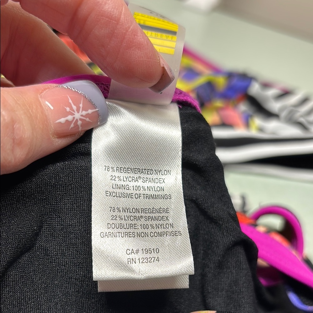 Chic Multicolor Abstract Bikini Set - image 3